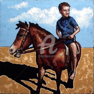Pintura titulada "Ile de Ré-enfance" por Dominique Richard, Obra de arte original
