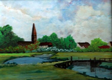 「Groningerland」というタイトルの絵画 Geert Winkelによって, オリジナルのアートワーク, オイル