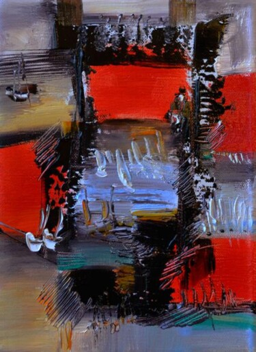 Schilderij getiteld "Morgat 1969" door Muriel Cayet, Origineel Kunstwerk, Olie