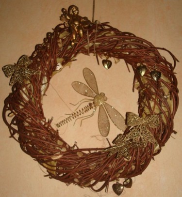 Artisanat intitulée "Couronne branches" par D A N ' I M A G ' I N, Œuvre d'art originale