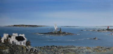 Peinture intitulée "Le Chenal" par Patrice Butel, Œuvre d'art originale, Huile
