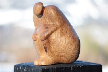Sculpture intitulée "Gros père" par Max Bernard, Œuvre d'art originale, Bois