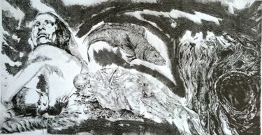Printmaking titled "By the when" by Katerina Evgenieva, Original Artwork, Engraving