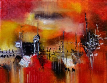 Peinture intitulée "La Plaisance" par Muriel Cayet, Œuvre d'art originale