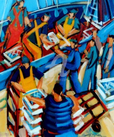 Peinture intitulée "DEBARQUEMENT DE LA…" par Gilbert Tymen, Œuvre d'art originale