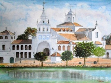 Peinture intitulée "Rocio de Almonte" par Paco Cabrera, Œuvre d'art originale