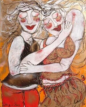 Peinture intitulée "Libres d'aimer" par Emilie Teillaud, Œuvre d'art originale