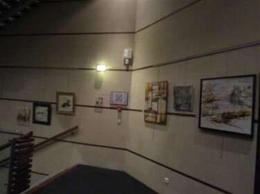 Painting titled "Exposition Cité de…" by Christelle Veron Cherbonnier, Original Artwork