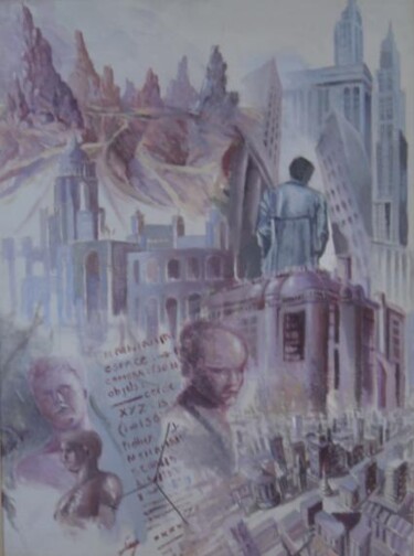 Painting titled "UN AUTRE ESPACE" by Serge Salis, Original Artwork, Acrylic