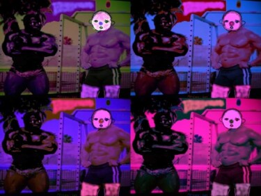 Digitale Kunst getiteld "LES HOMMES MUSCLES ." door Nicolas Malaize (Nicou), Origineel Kunstwerk