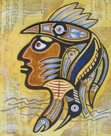 Peinture intitulée "SPIRIT FISHER" par Jean-Luc Osswald, Œuvre d'art originale, Acrylique