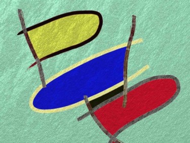 Arts numériques intitulée "Nodules colorés" par Joel Jambou, Œuvre d'art originale, Peinture numérique