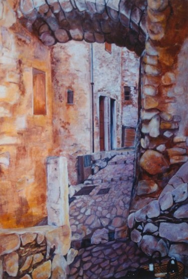 Painting titled "rue de provence" by Nadine Coffinier, Original Artwork