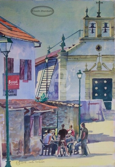 La grande rue du village de Santa Combinha, Portugal