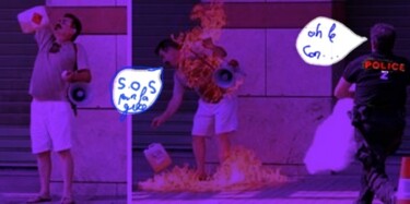Collages intitulée "SOS pour LA GRECE ." par Nicolas Malaize (Nicou), Œuvre d'art originale