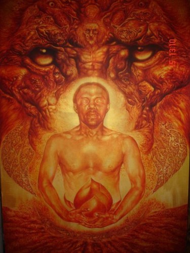 Painting titled "Pure of mind" by Nipon Jungkina, Original Artwork, Oil