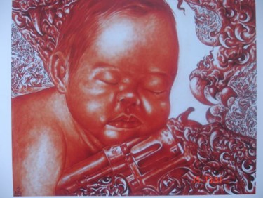 Painting titled "Dream to peaceful" by Nipon Jungkina, Original Artwork, Oil