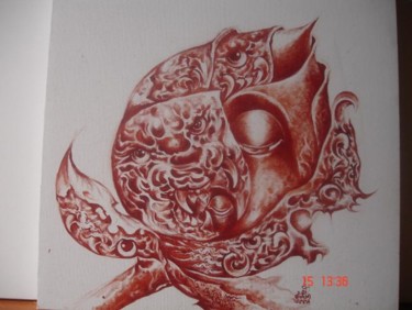 Painting titled "Dominate 3" by Nipon Jungkina, Original Artwork, Oil
