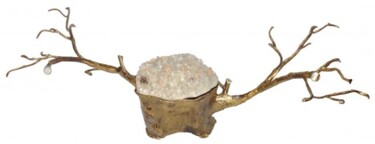 Sculpture intitulée "Table-chène  Lara Q…" par Gilbert Liblin, Œuvre d'art originale, Métaux