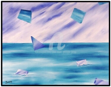 Peinture intitulée "ENTRE CIEL ET MER" par Jean-Marc Philippe (Jimpy), Œuvre d'art originale, Huile