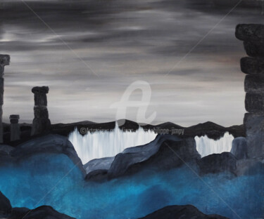 Peinture intitulée "LA CITÉ PERDUE" par Jean-Marc Philippe (Jimpy), Œuvre d'art originale, Huile