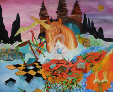 Peinture intitulée "LE CHÂTEAU DE LA LI…" par Jean-Marc Philippe (Jimpy), Œuvre d'art originale, Huile