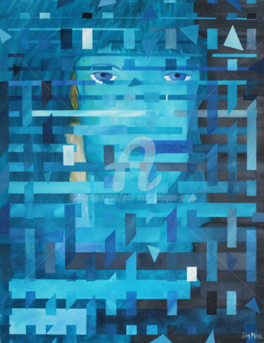 Peinture intitulée "LE MIROIR BRISÉ" par Jean-Marc Philippe (Jimpy), Œuvre d'art originale, Huile
