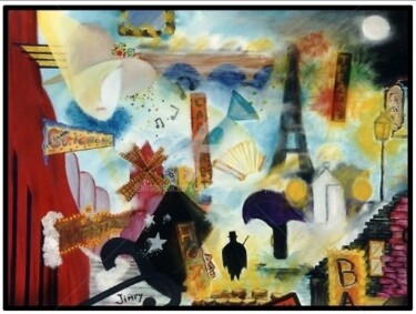 Peinture intitulée "PARIS 1924" par Jean-Marc Philippe (Jimpy), Œuvre d'art originale