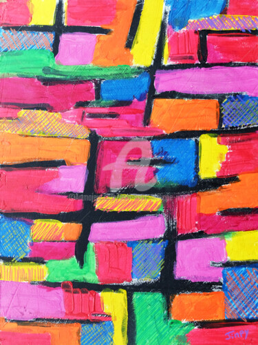 Peinture intitulée "COLORS" par Jean-Marc Philippe (Jimpy), Œuvre d'art originale, Acrylique