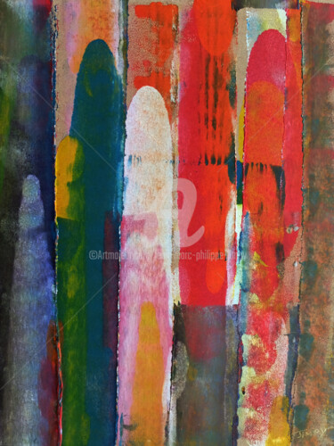 Peinture intitulée "LES BUILDINGS" par Jean-Marc Philippe (Jimpy), Œuvre d'art originale, Huile