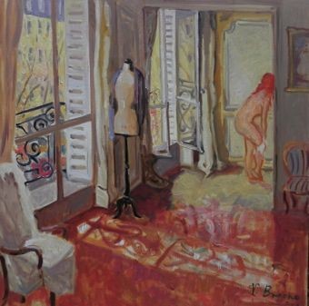 Painting titled "Avenue Bosquet, dec…" by Varvara Bracho, Original Artwork, Oil