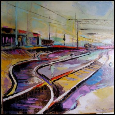 Peinture intitulée "hiver" par Gleisner, Œuvre d'art originale, Huile