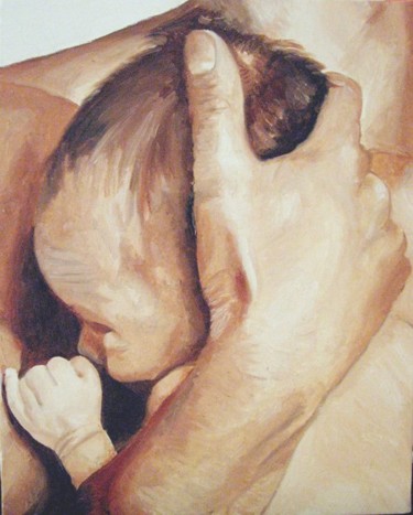 Painting titled "PATERNITA'" by Stefano Davidson, Original Artwork