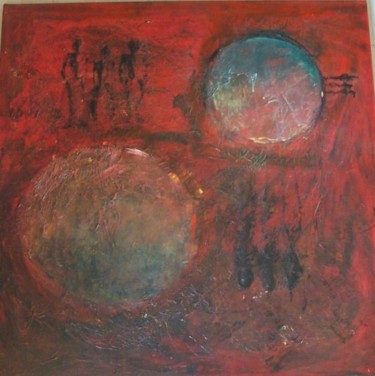 Peinture intitulée "les deux mondes, Ap…" par Valérie Eymeric, Œuvre d'art originale