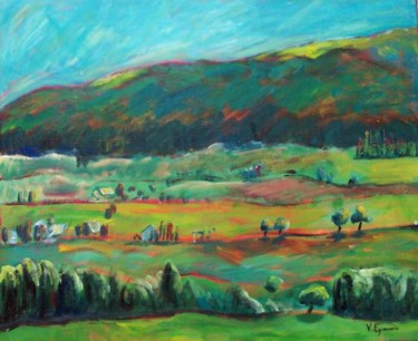 Peinture intitulée "Hautes Alpes" par Valérie Eymeric, Œuvre d'art originale