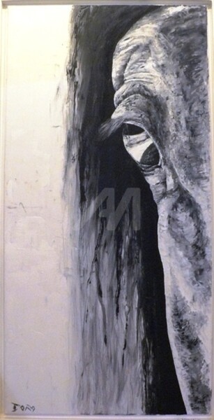 Peinture intitulée "l'oeil" par Madorssane, Œuvre d'art originale, Huile