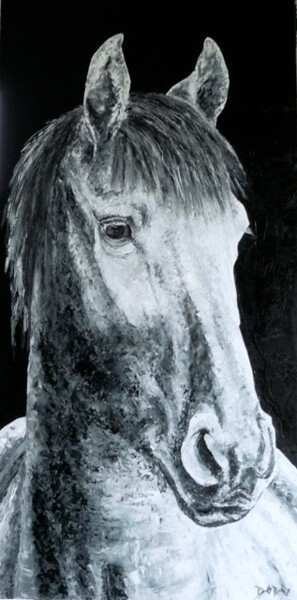 Peinture intitulée "Fiona la curieuse" par Madorssane, Œuvre d'art originale, Huile