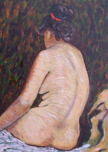 Nude After an Early Picasso Peinture intitulée "Nude After an Early…" par Alan Embrée Osler, Œuvre d'art originale, Huile