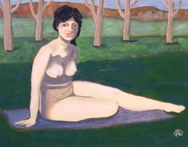 Nude Peinture intitulée "Nude" par Alan Embrée Osler, Œuvre d'art originale, Huile