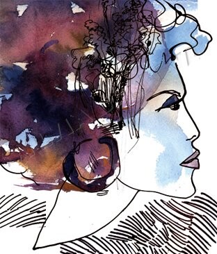 제목이 "Illustration de mod…"인 디지털 아트 Sylvia Baldeva로, 원작, 디지털 페인팅
