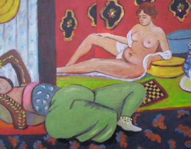 After an 'Odalisques' by Matisse Peinture intitulée "After an 'Odalisque…" par Alan Embrée Osler, Œuvre d'art originale, Huile