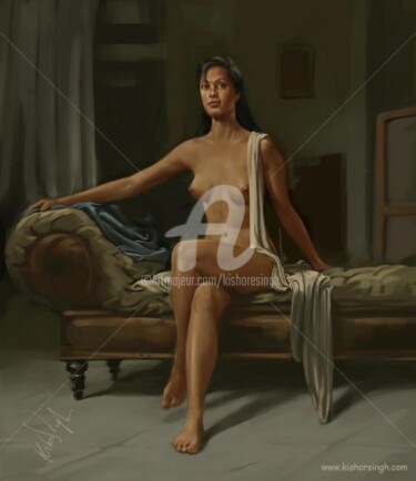 Nude_Front Digital Arts titled "Nude_Front" by Kishore Singh, Original Artwork, Other