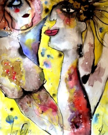 Dessin intitulée "Your eyes" par Emilie Teillaud, Œuvre d'art originale