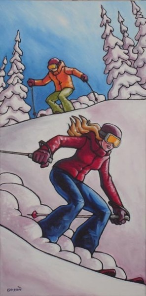 Peinture intitulée "En avance!" par François Brisson, Œuvre d'art originale