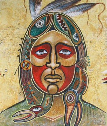 Peinture intitulée "SOURCE DE SAGESSE" par Jean-Luc Osswald, Œuvre d'art originale, Acrylique