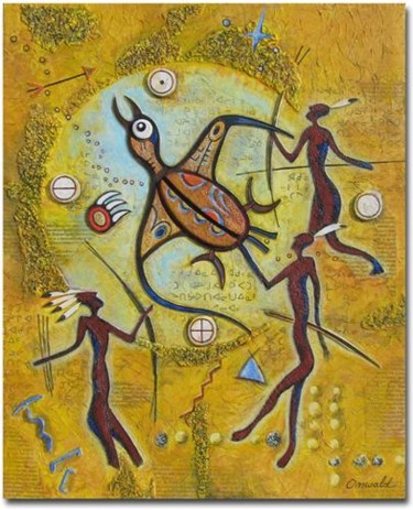 ADIEU TERRE DES HOMMES Peinture intitulée "ADIEU TERRE DES HOM…" par Jean-Luc Osswald, Œuvre d'art originale, Acrylique