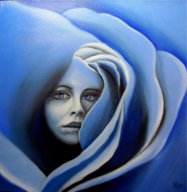Peinture intitulée "Mystery of rose" par Alix, Œuvre d'art originale, Huile