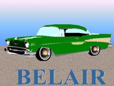 Dessin intitulée "chevrolet belair 19…" par Dany Beaudry, Œuvre d'art originale