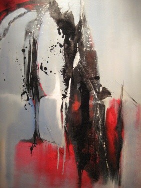 Peinture intitulée "Contrastes III" par Arlette Loubet, Œuvre d'art originale