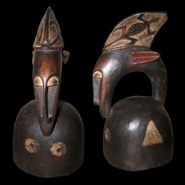 Masque Sénoufo art tribal art d'afrique premier 01 雕塑 标题为“Masque Sénoufo art…” 由Kebe, 原创艺术品, 木